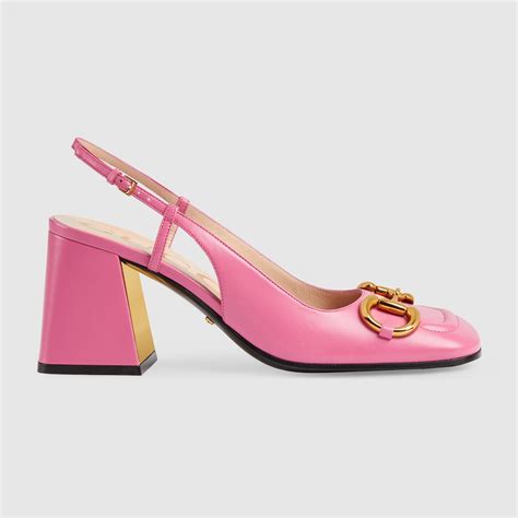 pink gucci slingbacks|Gucci snake high heels.